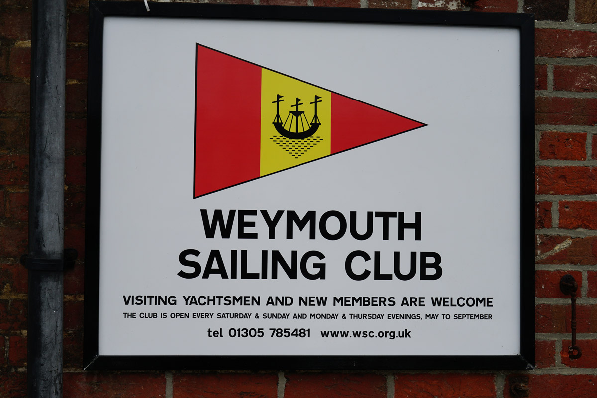 Weymouth sailing club sign