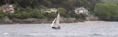 Derek Davies planing in his new boat